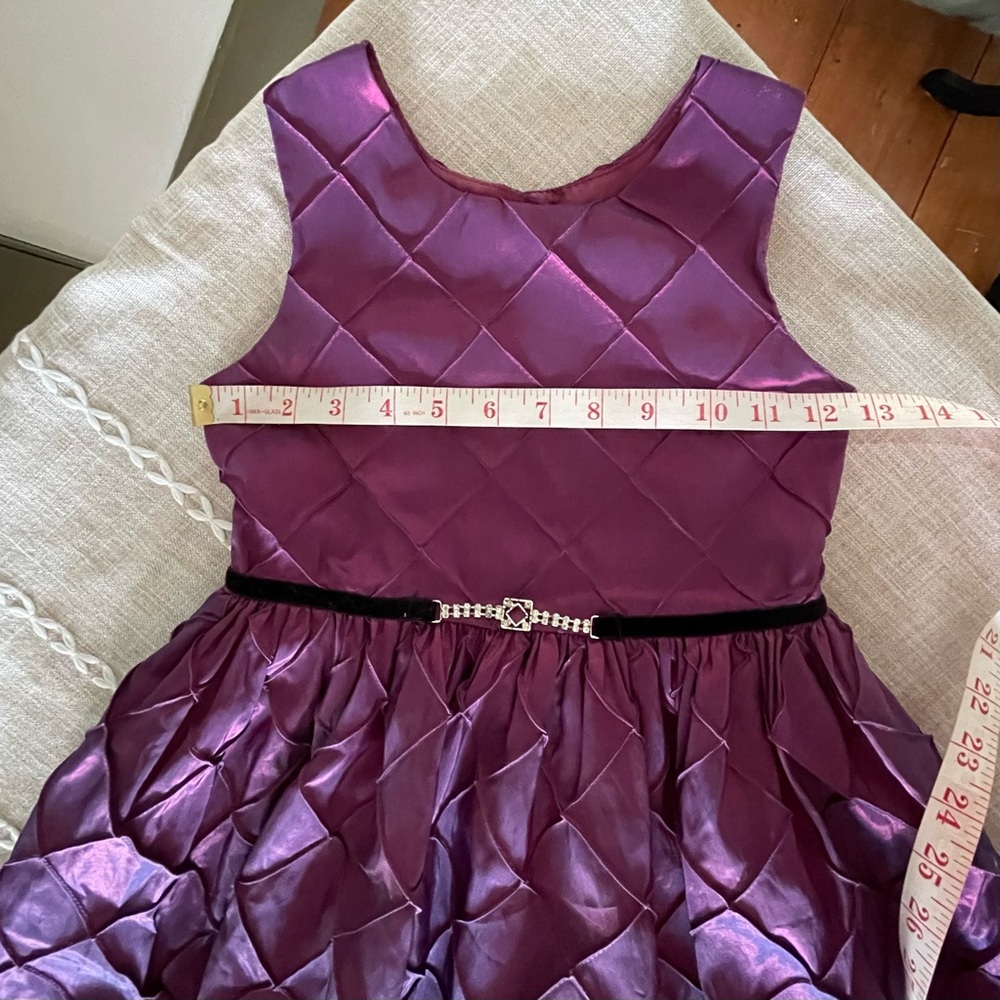 Purple Iridescent Satin Dress — Formal Girl’s Size: 7 by Perfectly Dressed 🎀 - Picture 12 of 14